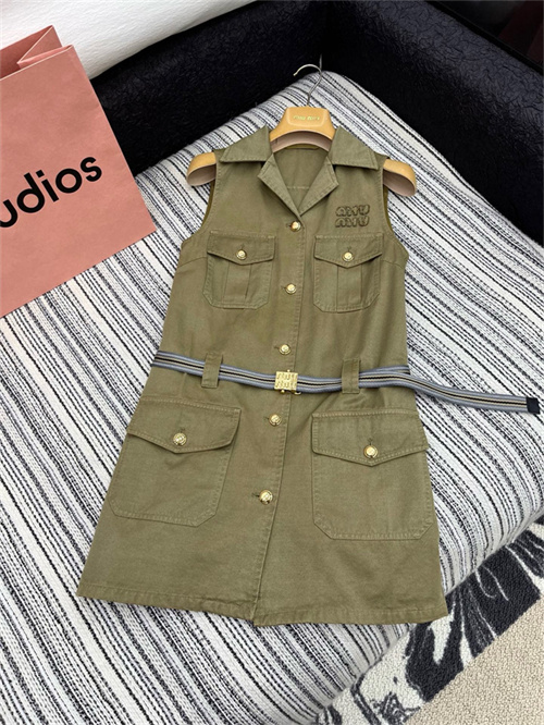 미우미우 민소매 원피스 M62994 2025/신상