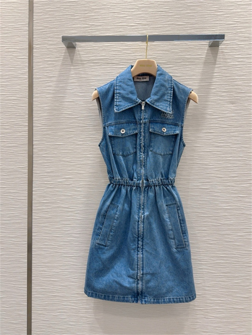 미우미우 데님 민소매 원피스 M73408 2025/신상