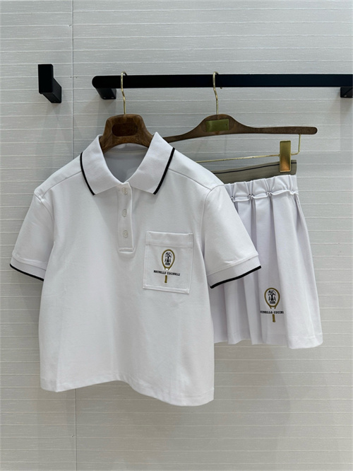 브루넬로 쿠치넬리 반팔 폴로 티셔츠 스커트 세트 B43707 2025/신상