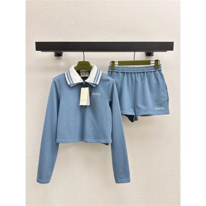 구찌 긴팔 폴로 셔츠 반바지 세트 G83409 2025/신상