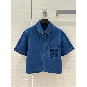 로에베 데님 반팔 셔츠 L22607 2025/신상