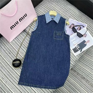 미우미우 데님 민소매 원피스 M82908 2025/신상