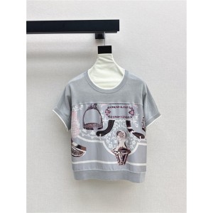 에르메스 반팔 실크 티셔츠 H43407 2025/신상