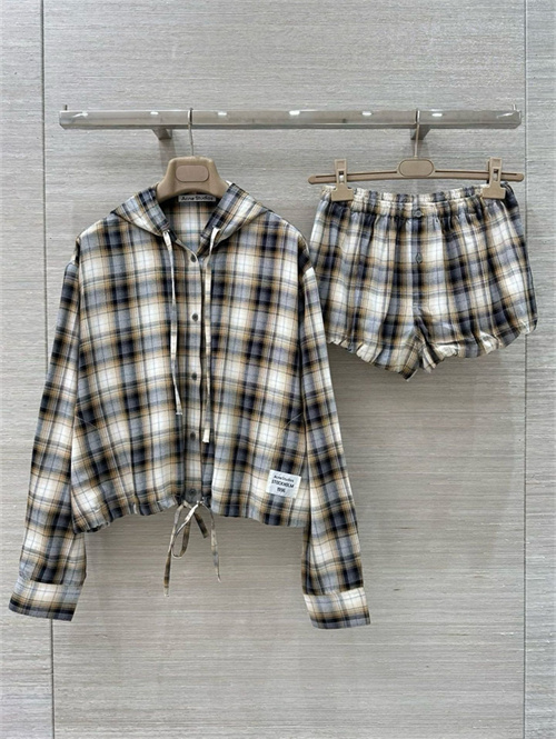 아크네 스튜디오 후드 셔츠 반바지 세트 A84401 2025/신상