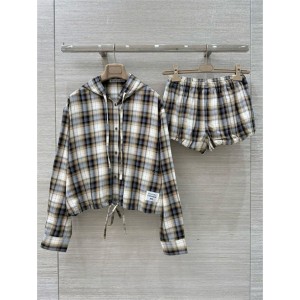 아크네 스튜디오 후드 셔츠 반바지 세트 A84401 2025/신상