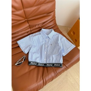 미우미우 반팔 셔츠 M72408 2025/신상