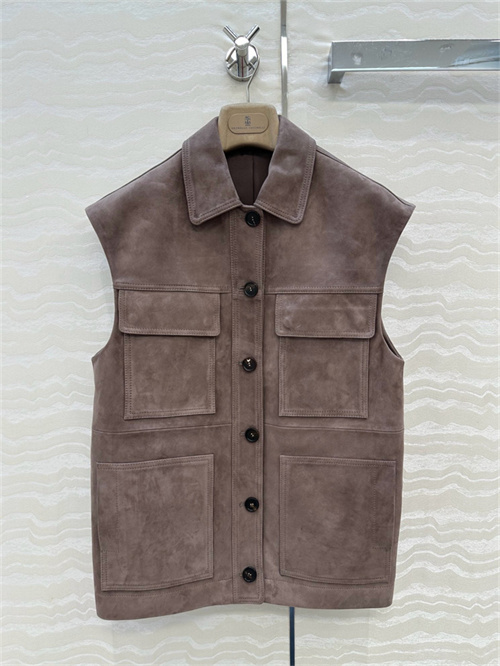 브루넬로 쿠치넬리 양가죽 조끼 B61230 2025/신상