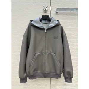 미우미우 양가죽 후드 자켓 M31150 2025/신상