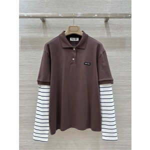미우미우 긴팔 폴로 티셔츠 M41994 2025/신상