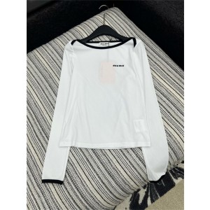 미우미우 긴팔 티셔츠 M41704 2025/신상