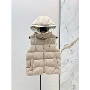 브루넬로 쿠치넬리 후드 패딩 조끼 B63991 2025/신상