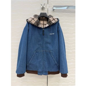 미우미우 양면 후드 데님 자켓 M84305 2025/신상