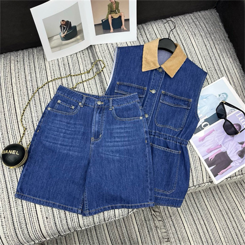 로로피아나 데님 조끼 반바지 세트 L93806 2026/신상