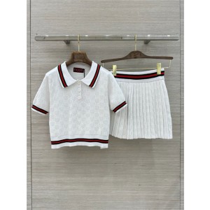 구찌 반팔 폴로 니트 스커트 세트 G34759 2026/신상
